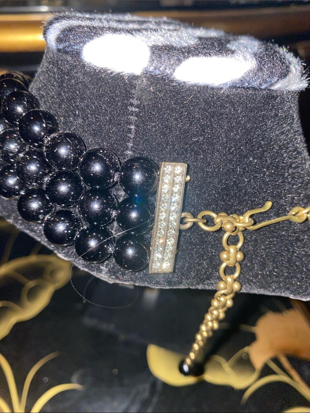 Heidi Daus Elegant Black Beaded Statement Necklace with Swarovski Crystal Accent - Picture 9 of 9
